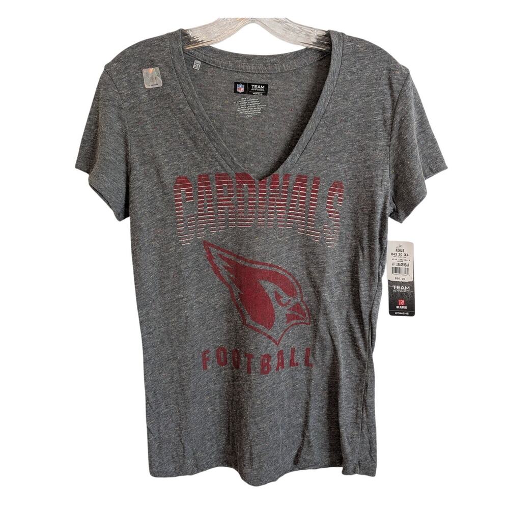 NWT NFL Team Apparel Arizona Cardinals Womens Large Football Short Slv Tee bh
